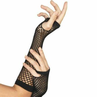 Fishnet Mesh Fingerless Gloves for party