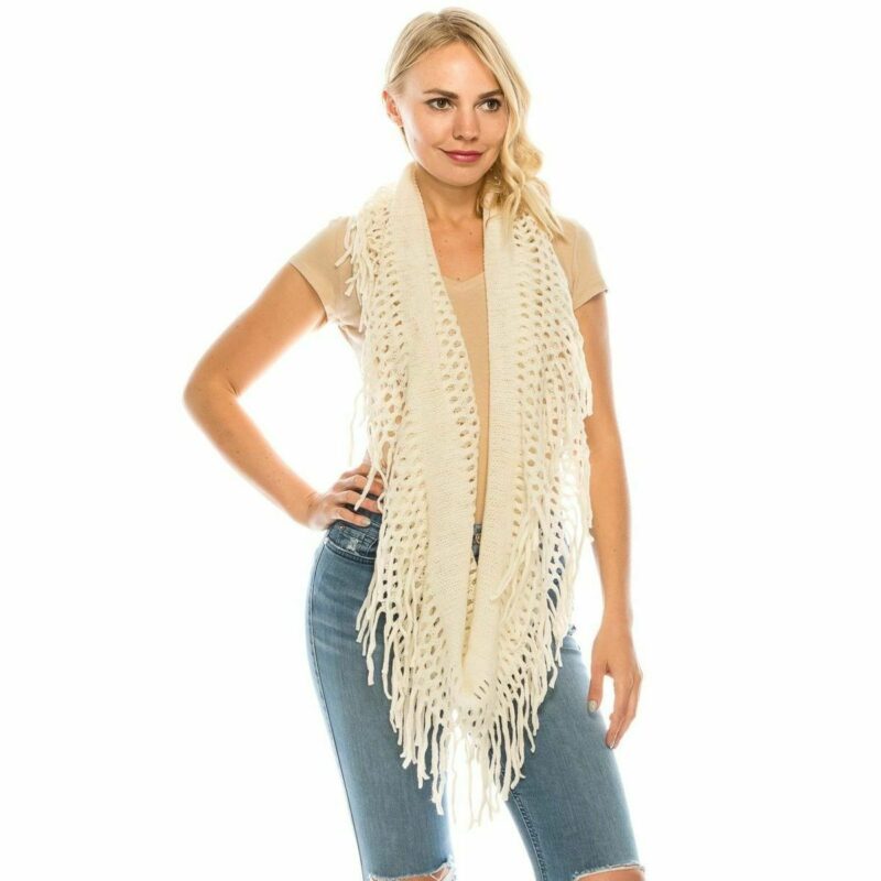 FashionFantasia Scarves ScarfWrap Infinity SC00037 Ivory 03