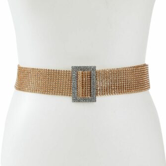 Rectangle Point Buckle Pave Pin Rhinestone Fashion Wedding Sash Belt