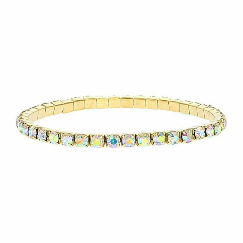 bracelet stretch BRS01 Gold AB Rainbow.jpg