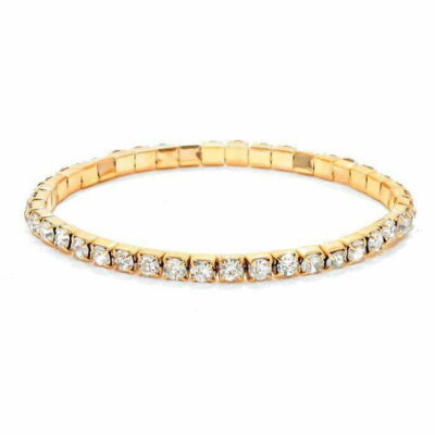 bracelet stretch BRS01 rosegold clear