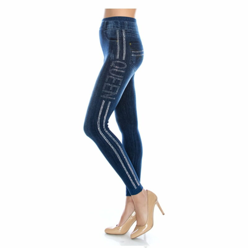 FashionFantasia Wholesale Clothing Bottoms Leggings BT00001 Denim Silver 02