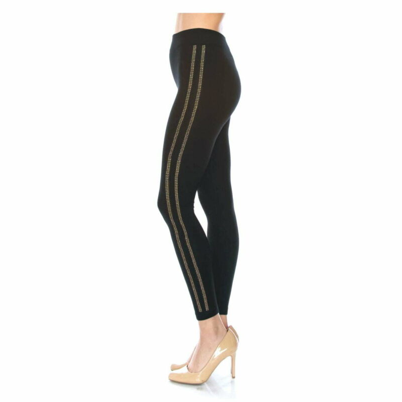 FashionFantasia Wholesale Clothing Bottoms Leggings BT00010 Black Gold 02