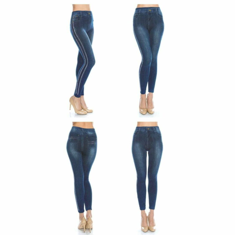 FashionFantasia Wholesale Clothing Bottoms Leggings BT00010 Denim Silver