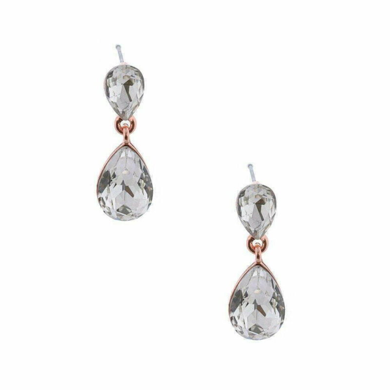 FashionFantasia Wholesale Jewelry Earrings Dangling Chandelier 43064 ER00193 RoseGold Clear op