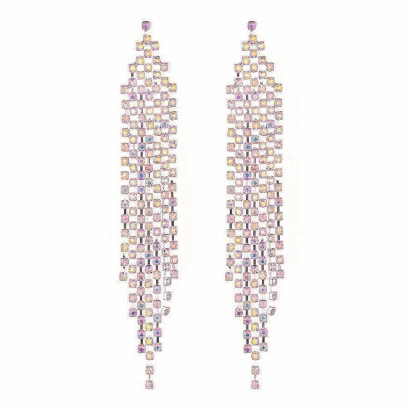 FashionFantasia Wholesale Jewelry Earrings Dangling Chandelier EC72 10489 ER00239 RoseGold2 AB Rainbow op