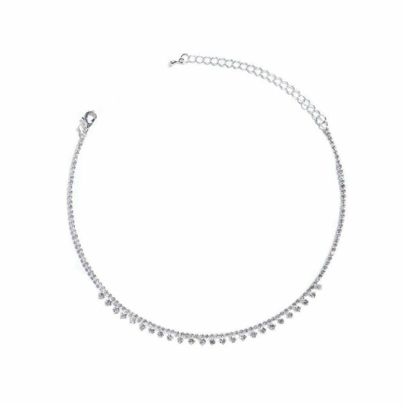 FashionFantasia Wholesale Jewelry Necklaces Chokers Collars NB330053 NE00056 Silver Clear 1