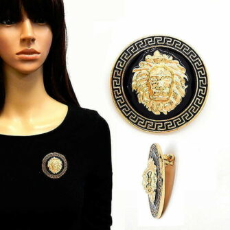 Lion Face Metal Casting Brooch