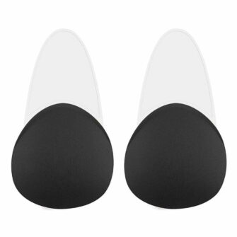 Adhensive Silicone with Clothing Outside Breast Lift Up Petal Pad Cover, Apricot and Black Color