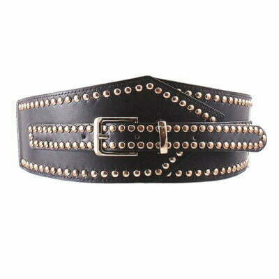 Heavy Metal Gold Stud Hardware Fashion Belt