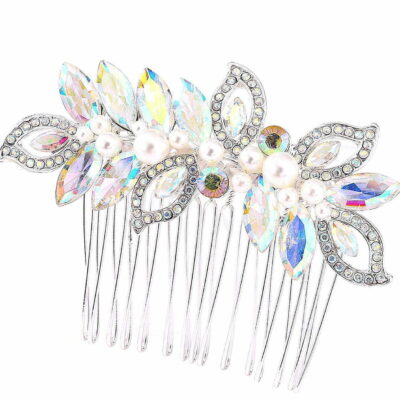 Floral Rhinestone Hair Deco Comb S4