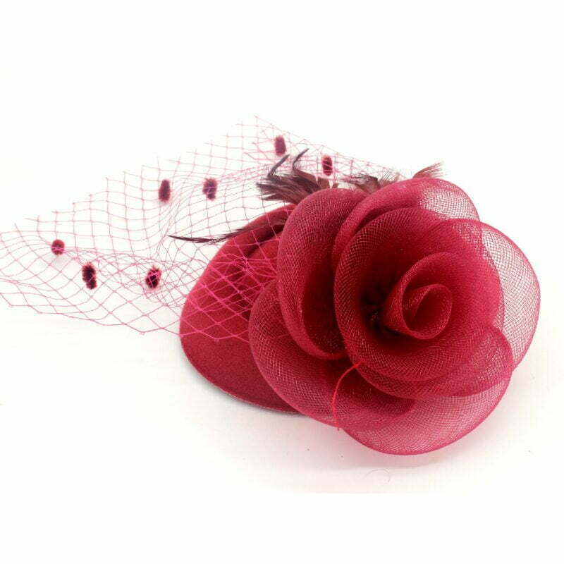 FashionFantasia Wholesale Head Pieces Fascinator HP300043 HP00483 Burgundy OP