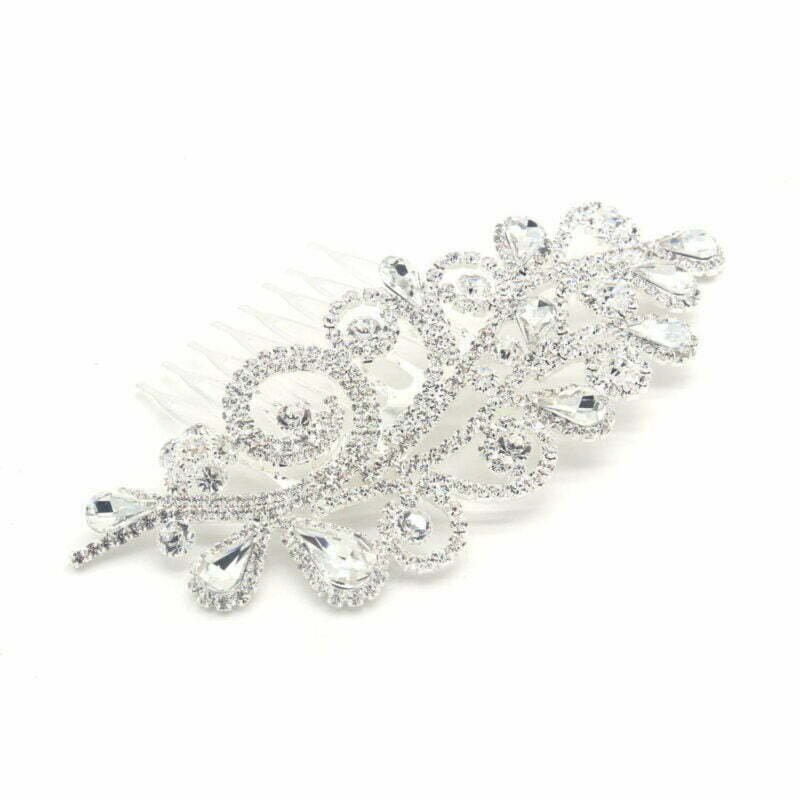 FashionFantasia Wholesale Head Pieces Head Hair Hair Combs HM300112 HP00615 Silver Clear