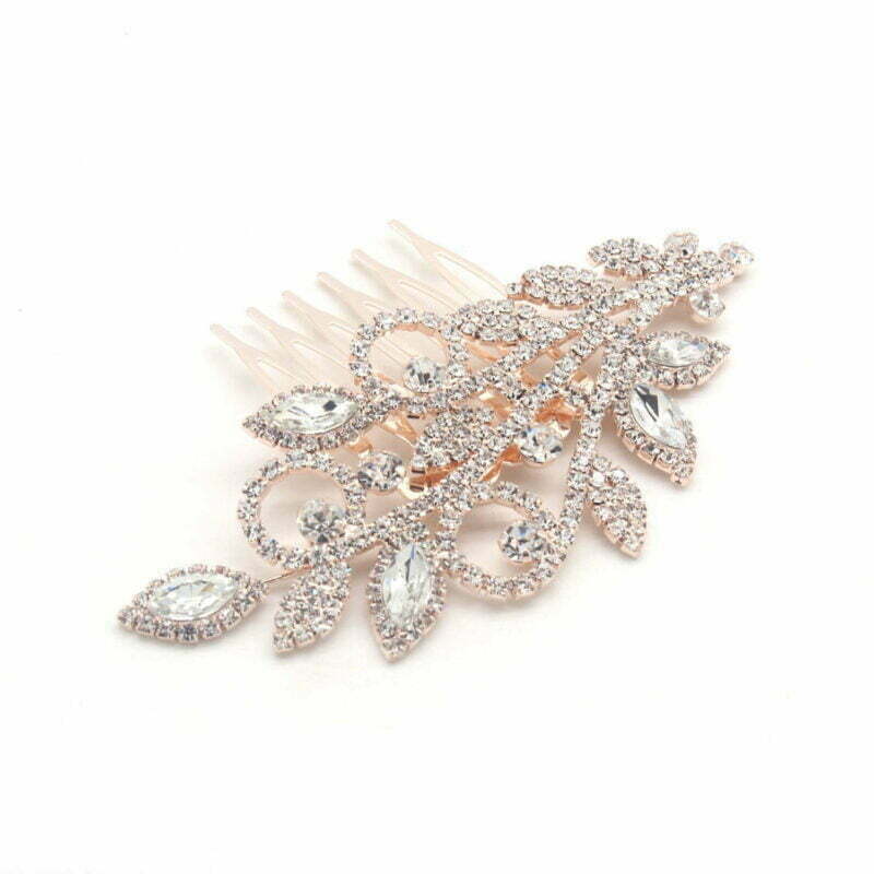 FashionFantasia Wholesale Head Pieces Head Hair Hair Combs HM300115 HP00617 RoseGold Clear