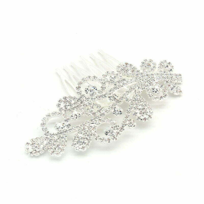 FashionFantasia Wholesale Head Pieces Head Hair Hair Combs HM300116 HP00618 Silver Clear