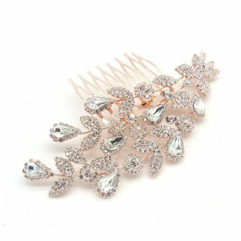 FashionFantasia Wholesale Head Pieces Head Hair Hair Combs HM300117 HP00619 RoseGold Clear 1
