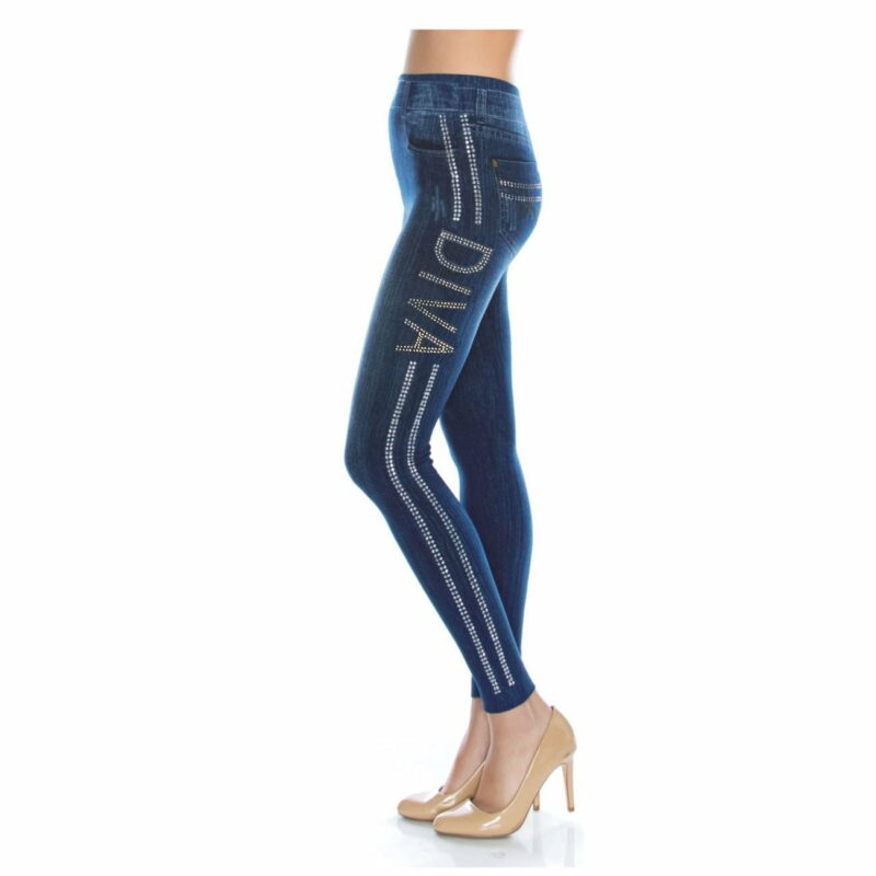 FashionFantasia Wholesale Clothing Bottoms Leggings BT00006 Denim Silver 02