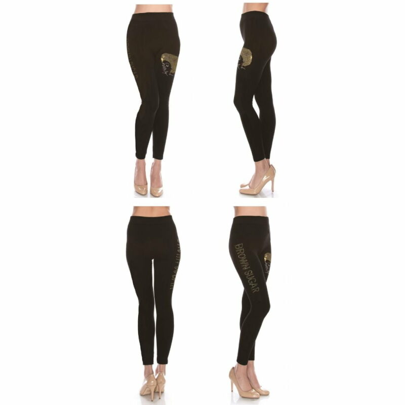 FashionFantasia Wholesale Clothing Bottoms Leggings BT00025 Black Gold