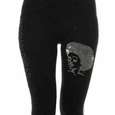 FashionFantasia Wholesale Clothing Bottoms Leggings BT00025 Black Silver