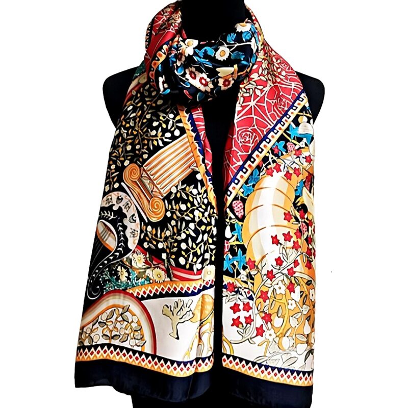 SC231525SatinSilk Rectangle Scarf 02