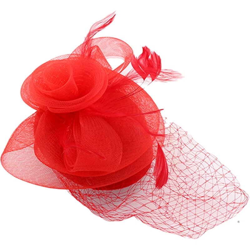 Flower Mesh Veil Flapper Fascinator s16