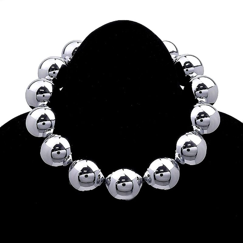 25MM Bold Faux Metal or Pearls Collar Set