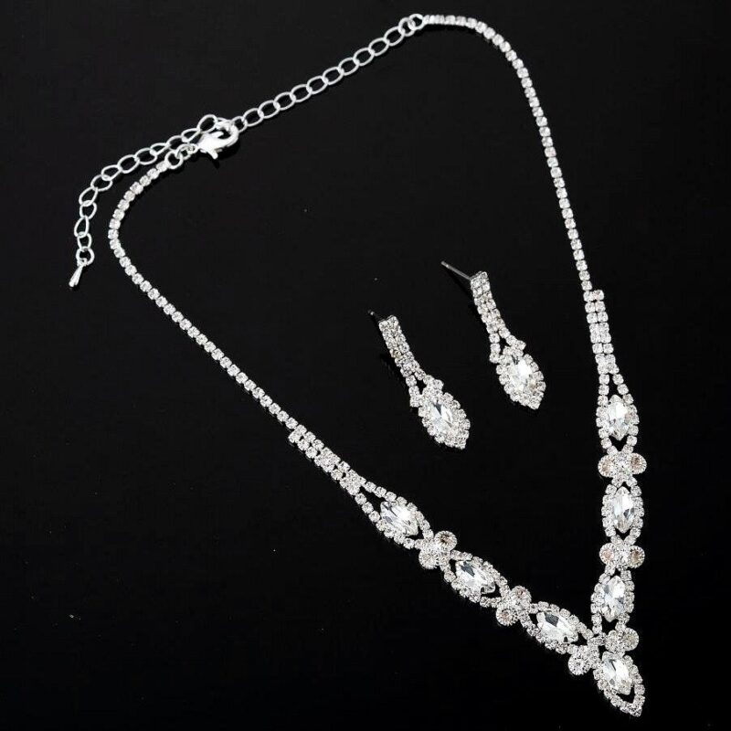 Marquiese Circle Rhinestone Necklace Set