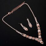 Marquiese Circle Rhinestone Necklace Set