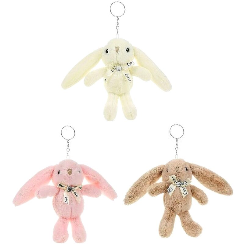 6 Inch Long Ear Bunny keychain handbag Charm