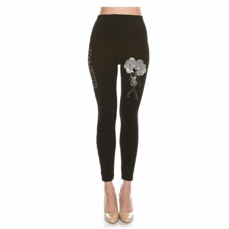 FashionFantasia Wholesale Clothing Bottoms Leggings BT00027 Black Silver 02.jpg