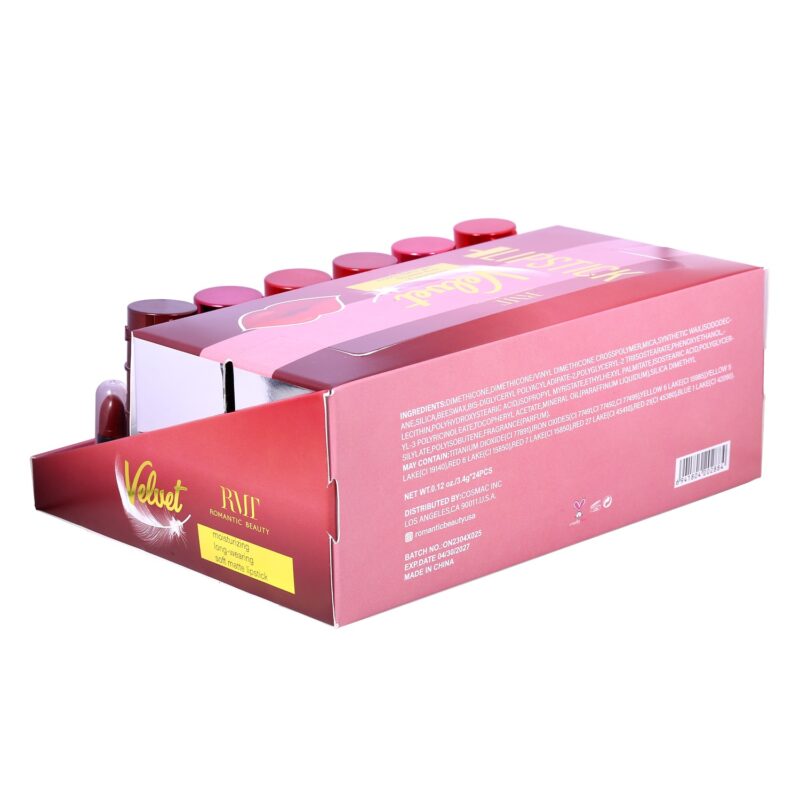 24pk Velvet Kiss Lipstick Red Tones