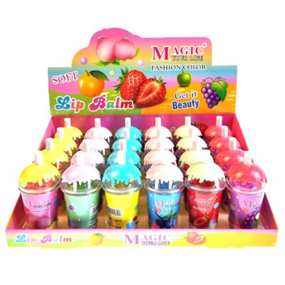 24 PC Fruits Flavor Smoothie Moisturizing  Lip Balm