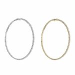 12pk Gold Silver Spring Stretch Choker Nekclace