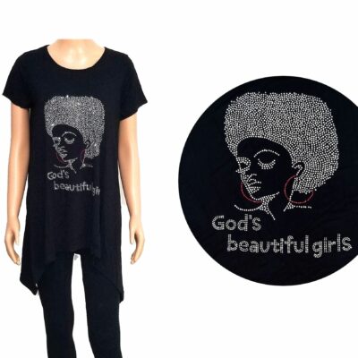 Afro Girl Gods Beautiful Girls Sleeve T Shirt