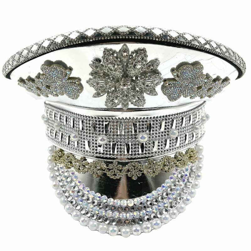 Reflecting Gleaming Sparking Crystal Sailor Captain Hat