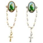 B502-(1) 12pk Saint Jude Judas Rosary Bracelet Pin