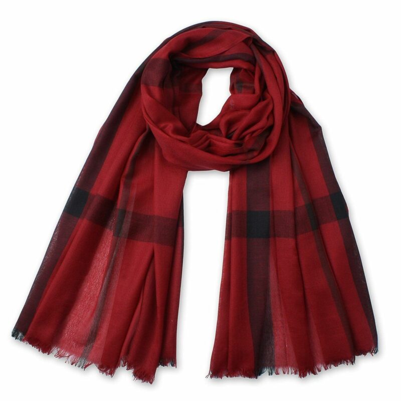 Bold Plaid Scarf Burgundy.jpg