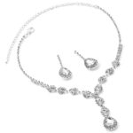 48021-100 Crystal Eye lightning Teardrop Necklace Set