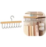 MJ-8002 Eight Fish Hooks Organize Wood Hanger