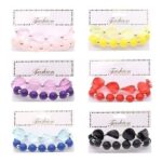 12pk Pastel Color Double Beads Stretch Bracelet