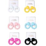 12pk Twisted Circle Summer Color Fashion Earrings