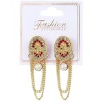 12pk Baroque Theme Chain Dangle Earrings