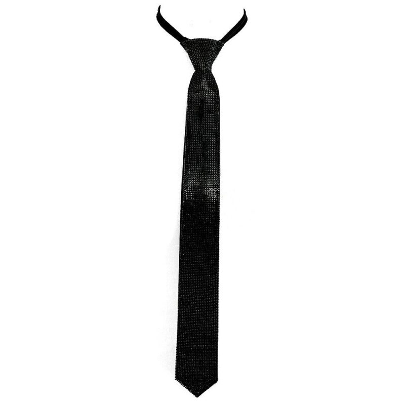 Long Dazzling Rhinestone Adjustable NeckTie Necklace