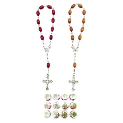 12pk Rosary Bracelets Virgen De Guadalupe