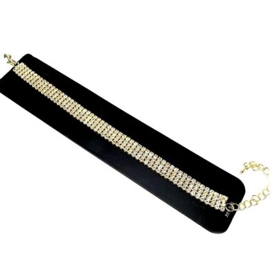 2.5mm 4 Fixed Row CZ Bracelet