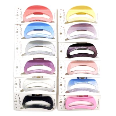 Half Circle Glossy Pastel Hair Claw