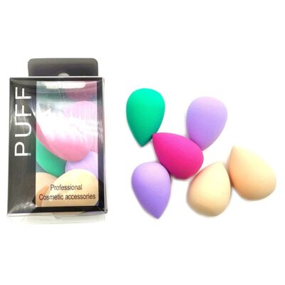 Water Drop Makeup Sponge Set, 6 Pieces