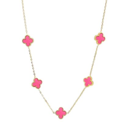 Clover Chain Necklace Pendant Charm