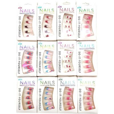 Heart Flower Press On Nails 12 Count