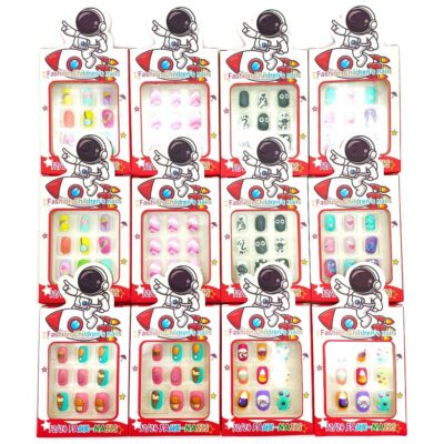 Kids Cartoon Press-On Nail Art - 12 Nails per Box